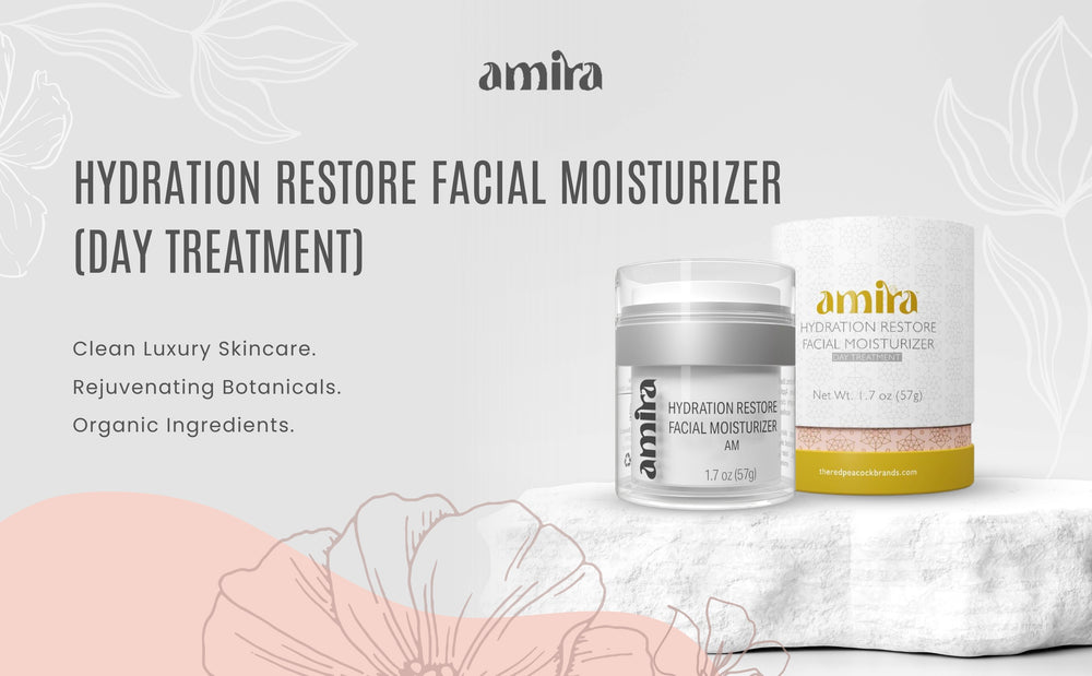 Restaurer l'hydratation du visage hydratant traitement de jour Amira | Hydratant végétalien Clean Beauty
