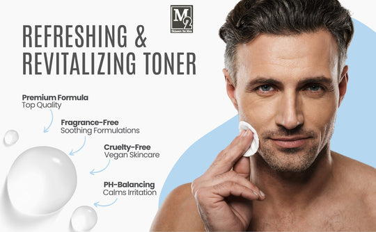 Splash facial vitalisant au collagène végétalien | Soins de la peau M2 pour hommes | Toners au collagène végétalien Beauté propre